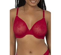 Smart & Sexy Reggiseno a Rete Trasparente con Ferretto Demi Bra, No No Red (Pizzo Liscio), 3E Donna