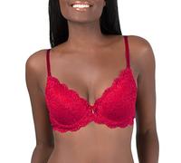 Smart & Sexy Signature Lace Push Up Bra Seeking Effortless Style And Comfort Reggiseno, Trasparente, No No Rosso, 5A Donna
