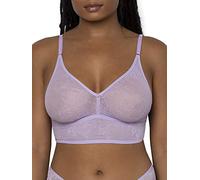 Smart & Sexy Smooth Lace Longline Bralette Reggiseno, Opaque, Lilla Iris (Punta Liscia), S Donna