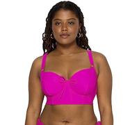 Smart & Sexy Top Bikini con Ferretto di Supporto Completo Parte Superiore, Fuchia Sizzle, 80E Donna