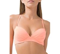 Smart & Sexy Women's Standard Swim Convertible Push-Up Bikini Top Swimwear Secret Line, Peach Luster, 36C