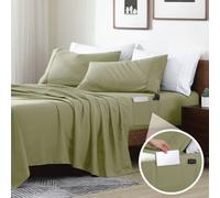 Smart Sheets - Set di biancheria da letto in microfibra spazzolata, 3 pezzi, lussuoso, morbido e resistente, con tasche profonde, lenzuolo ipoallergenico e federe, set di lenzuola con angoli e tasche