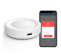 Smart Siren Alarm, Forte 100dB, Allarme Wireless per Sensore di Movimento, 32 Tipi di Suoni di Allarme Disponibili, Controllo Remoto dell'App Allarme Siren per Casa Compatibile con Alexa.
