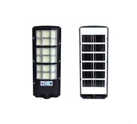 Smart Solar Powered Lampada esterna a LED con sensore automatico per giardino cortile percorso finitura nera 88 LED (413 mm)