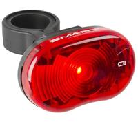 Smart Star, Fanale Posteriore a Batteria. Unisex-Adulti, Nero/Rosso