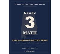 Smart Stars ACAP Alabama Grade 3 Math: 5 Practice Tests with Detailed Answer Explanations