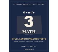 Smart Stars CMAS Colorado Grade 3 Math: 5 Practice Tests with Detailed Answer Explanations
