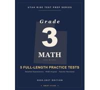 Smart Stars Utah RISE Grade 3 Math: 5 Practice Tests with Detailed Answer Explanations