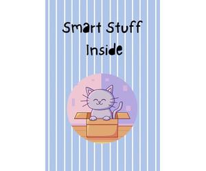 Smart Stuff Inside - Cute 6" x 9" 160 Pages Ruled Notebook for Creative Kids, Girls & Boys