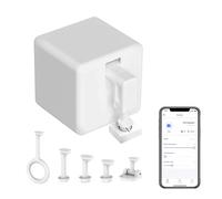 Smart Switch Button Pusher: Bluetooth Fingerbot Plus con toolkit per tutti gli interruttori, controllo app Tuya, Tuya Bluetooth Hub Aggiungi per renderlo compatibile con Alexa, Google Home (bianco)