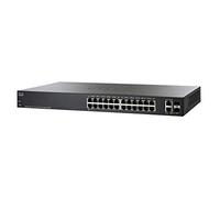 Smart Switch Cisco SF220-24P con 24 porte Fast Ethernet più 2 uplink Gigabit Ethernet (GbE) e PoE da 180 W, protezione limitata a vita (SF220-24P-K9-EU)