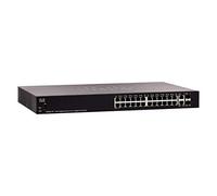 Smart switch Cisco SG250X-24P con 24 porte Gigabit Ethernet (GbE) + 4 porte 10 Gigabit Ethernet combinate SFP+, PoE di 195 W, protezione limitata a vita (SG250X-24P-K9-EU)