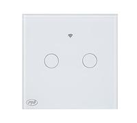 Smart Switch con PNI SafeHome PT202L WiFi touch, 10A, controllo tramite Tuya Smart, compatibile con Alexa e Google Assistant - Live Wire, senza zero