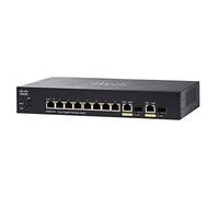 Smart switch SG250-10P con 10 porte Gigabit Ethernet (GbE), 2 porte Gigabit Ethernet combinate SFP, PoE di 62 W, protezione limitata a vita (SG250-10P-K9-EU)
