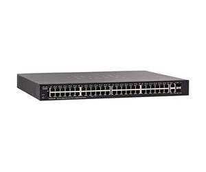 Smart switch SG250X-48P con 48 porte Gigabit Ethernet + 4 porte 10 Gigabit Ethernet combinate SFP+, PoE di 382 W, protezione limitata a vita (SG250X-48P-K9-EU)