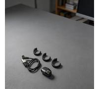 Smart Tasbih - Contatore ad anello con vibrazione per Zikr, contatore digitale di preghiere per display oled, 18 mm (nero)
