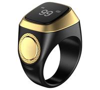 Smart Tasbih Zikr Ring, contatore digitale BT con ampio display trasparente, 2 cm, promemoria tempo di preghiera, costruzione affidabile in metallo e plastica