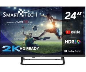 Smart Tech Smart TV 24 Pollici Risoluzione HD Ready Display LED Sistema Web OS Base Centrale colore Nero - 24HW01V