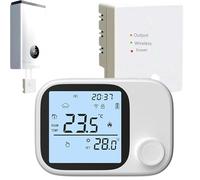Smart Thermostat for House, Digital Display Temperature Monitor with Sensor, APP and Voice Control for Family Indoor Home, Bedroom, Living Room, Apartment, Sleep Time