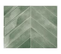 Smart Tiles Piastrelle Adesive, Chevron Verde Salvia, 29,02x22,86 cm