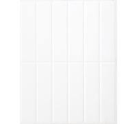 Smart Tiles Piastrelle Adesive, Verticale Bianco Puro, 29,02x22,86 cm