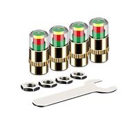 Smart Tire Valve Caps, Vehicle Pressure Covers, Auto Stem Nozzle with Indicator Materials, 3-Color Alert Easy Read, Compact Build with Modern Style, Home Accessories for SUV Truck and Wheel Monitoring