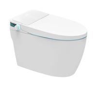 Smart Toilette - Rilevamento completamente automatico, capovolgimento, risciacquo, luce notturna, pulizia multifunzionale, sedile riscaldato e asciugatura ad aria calda per uso in bagno