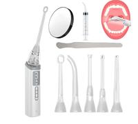 Smart Tonsil Stone Remover Vacuum Electronic, regolabile 3 intensità di aspirazione, siringa di risciacquo e specchio per una soluzione completa di igiene orale