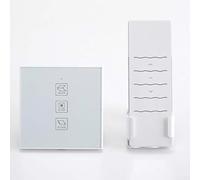 Smart Touch Controller per alzacristalli elettrici, ricevitore a 2 canali DC24 V con telecomando, ingresso AC100-240 V, telaio a parete 86 in vetro temperato (48 W)