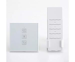 Smart Touch Controller per alzacristalli elettrici, ricevitore a 2 canali DC24 V con telecomando, ingresso AC100-240 V, telaio a parete 86 in vetro temperato (48 W)