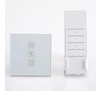 Smart Touch Controller per alzacristalli elettrici, uscita a 2 canali DC24 V, ingresso AC100-240 V, interruttore a pannello in vetro con telecomando, tipo 86, montaggio a parete, bianco (72 W)