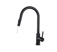 Smart Touch Küchenarmatur mit ausziehbarem Sensor, 360-Grad-Drehung, Kran-Wassermischbatterien, einfache Installation (mattschwarzer Sensor)
