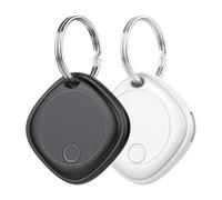 Smart Tracker 2 pezzi, Bluetooth Trova oggetti Compatibile con Apple Dov'è (solo iOS), Batteria sostituibile, IP67 impermeabile, adatto per bagagli, borse, portafogli, zaini, chiavi Tag Tracking