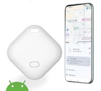 Smart Tracker Tag Android, 1 Pezzi Air Tracker Tag Compatibile con Google Find Hub (Solo Android), Impermeabile IP67 Bluetooth Keyfiner per Chiavi/Bagagli/Borse/Zaini (Bianco)