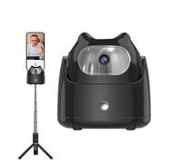 Smart Trackings Treppiede - Supporto per telefono girevole a 360°, supporto per fotocamera automatica AI, stabilizzatore di rilevamento del movimento con morsetto regolabile | Sensore gestuale per