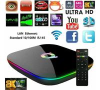 SMART TV BOX Q-PLUS ANDROID PIE 10.0 4GB RAM 64GB 8K 4K WIFI DAZN