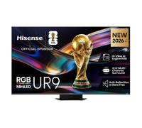 Hisense Smart TV RGB MiniLED 170Hz 65" 4K 65UR9S, Schermo Anti-Riflesso, 100% BT2020, Dolby Atmos 4.1.2 By Devialet, Dolby Vision IQ, VIDAA OS, USB-C, Native 170Hz Game Mode, Wifi 6E, BT, lativù 4K