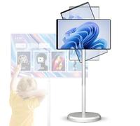 Smart TV portatile con monitor touch screen, CPU a 8 core, batteria integrata, webcam, sistema operativo Android, rotazione girevole, telecomando