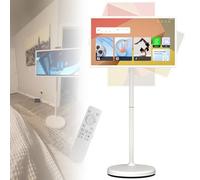 Smart TV portatile con telecomando, monitor touch screen, supporto TV wireless con batteria integrata e rotazione completa