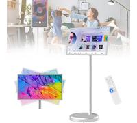 Smart TV portatile con touch screen, tablet mobile 1080p su ruote, scheda digitale per bambini, rotazione completa girevole, telecomando