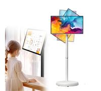 Smart TV portatile con touchscreen girevole, sistema operativo Android, lunga durata della batteria, controllo vocale, Bluetooth, Wi-Fi, supporto di tipo C per uso domestico e ufficio