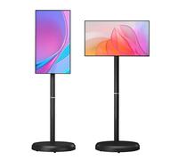 Smart TV portatile da 21,5 pollici con display touchscreen 6000 mAh Smart Touchscreen Monitor Rolling TV su ruoteSupporto TV portatile portatile 1080p con supporto su ruote6+128G Senza fotocamera