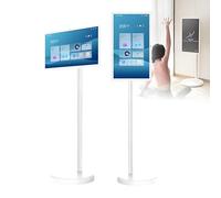 Smart TV portatile - Monitor touch screen 1080p su ruote con batteria da 15000 mAh e supporto mobile, design girevole