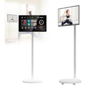 Smart TV portatile UHD 4K, Android 12, memoria da 32 GB, batteria integrata da 6000 mAh, monitor touch screen portatile, rotazione completa, seconda generazione