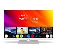 Smart TV Traveller Cello White da 32 pollici, 12 Volt, WebOS ultraveloce, Freeview Play, FreeSat, Bluetooth, Netflix, Apple TV e DAZN per camper, roulotte e camion [2025]