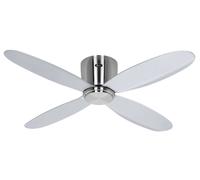Smart Ventilatore con Telecomando Plano 112 CM Cromo Risparmio Ventola