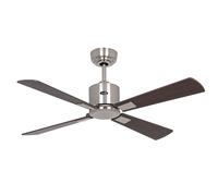 Smart Ventilatore Telecomando Dc Ventola Neo 103cm Opaco Cromo Legno Scuro