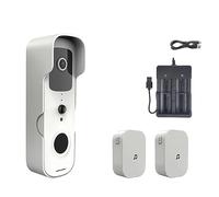 Smart Video Campanello Impermeabile Visione Notturna Sicurezza Domestica 1080P FHD Videocamera Digital Visual Intercom WIFI Ampia Gamma di Ambienti Domestici(T30-W6 Add 32G TF Card)