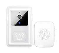 Smart Video Doorbell, Wireless Camera, Adhesive Mounting, High Definition Video, Motion Detection for Rental House, Backyard, Store, Warehouse, Apartment, 3.35x2.09x0.94 inch