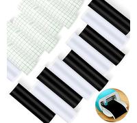 Smart Vinyl Permanent for Cricut Joy 12 pezzi nero + bianco vinile plotter film 14 x 30,5 cm pellicola autoadesiva con 6 pellicole di trasferimento plotter set per tazze fai da te, auto, striscioni,